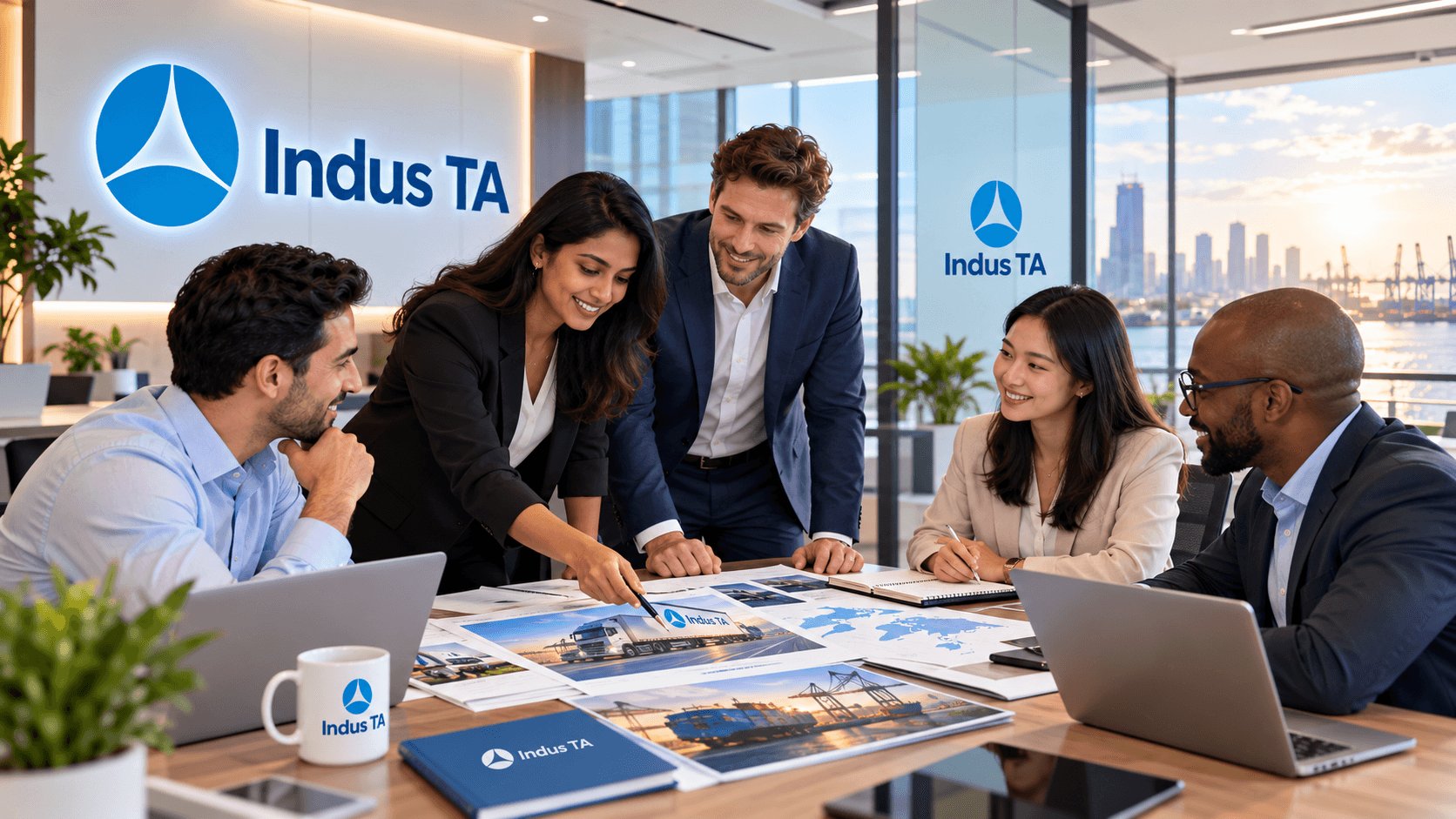 Indus TA team collaborating across logistics and business operations
